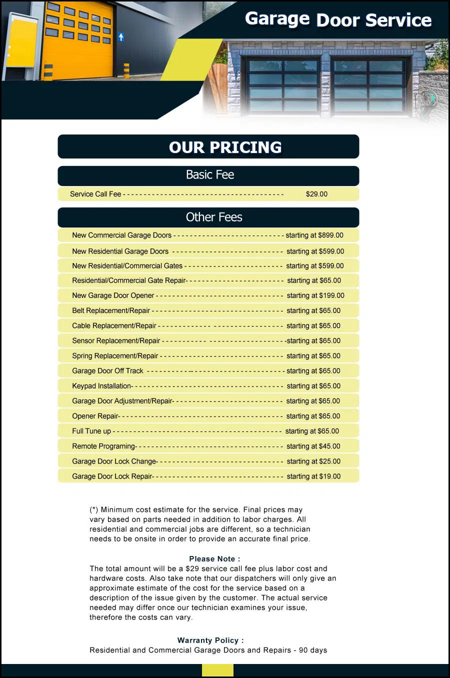 Garage Door And Opener Repairs Escondido, CA 442-245-7448